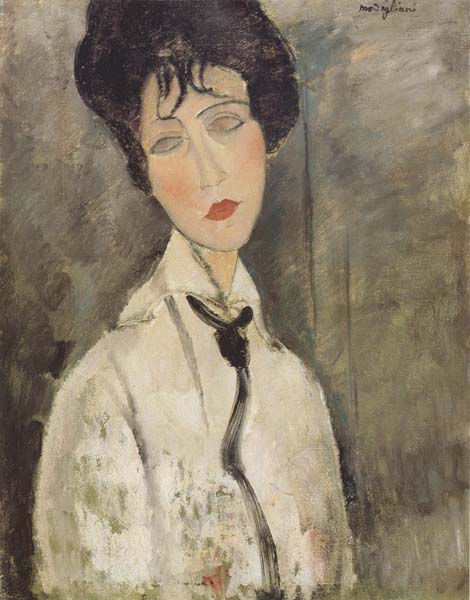 Amedeo Modigliani Femme a la cravate noire (mk38)